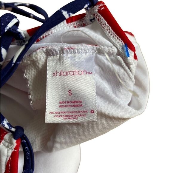 Exhilaration women’s flag, patriotic shelf, bra, strappy back swimsuit s/small - Picture 5 of 5